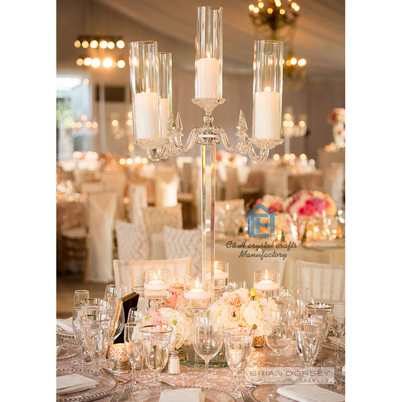 Modern Table Crystal Candelabra Centerpieces